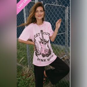 Unisex Get Your Pink Back T-shirt Short Sleeve 100 Cotton Size Large New No Tag
